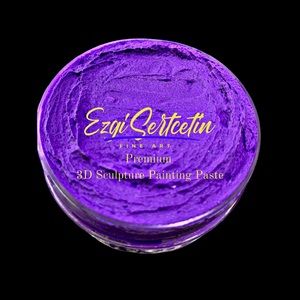 Premium 3 D sculpture painting paste purple Modeling paste  decorative plaste6oz